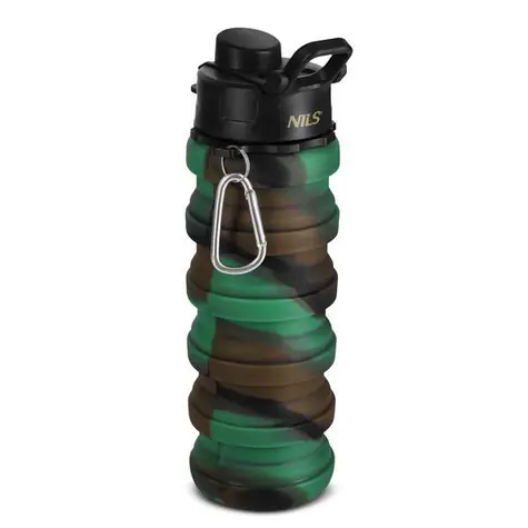 NILS Camp NC4106 500ml zelená / Skladacia silikónová fľaša 