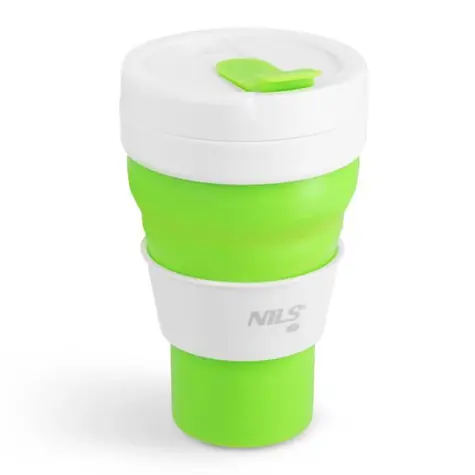 NILS Camp NC4103 600ml svetlo zelený / Skladací silikónový hrnček 