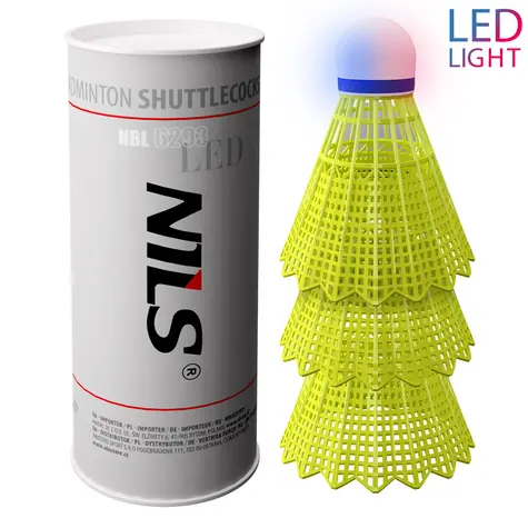 NILS NBL6293 Badmintonové loptičky s LED 3 ks