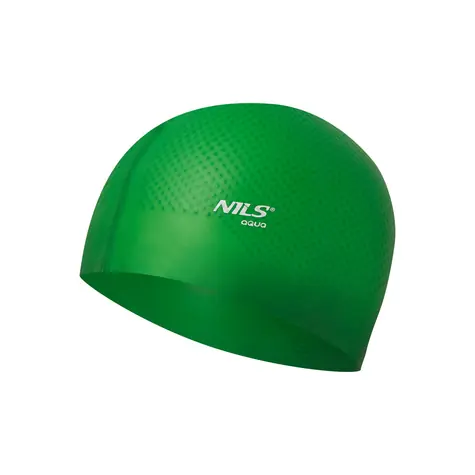 NILS Aqua NQC Dots Silikónová čiapka zelená