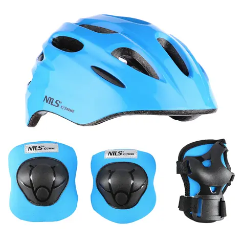 NILS Extreme MTW01+H210 Helma s chráničmi modrá