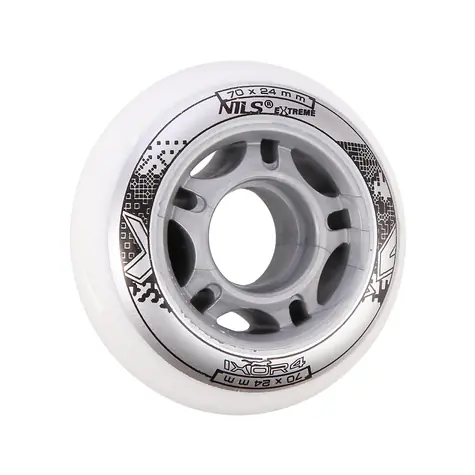 NILS Extreme PU 70x24 Kolieska biele (4ks)