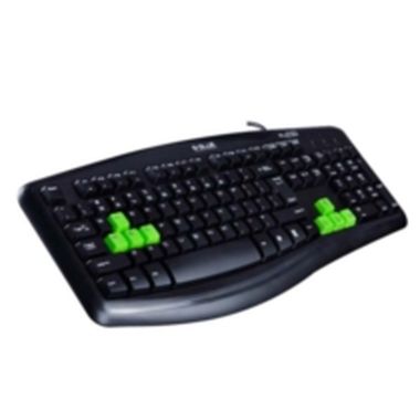 E-BLUE Elated klávesnica / herná / odolná proti poliatiu / US / čierna