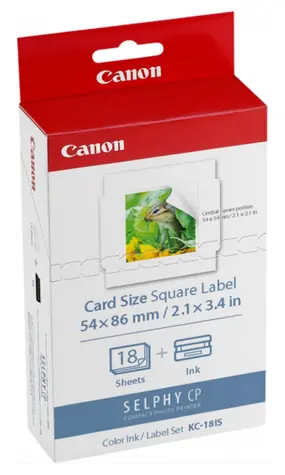 Canon KC-18IS sada papiera do tlačiarne / štvorcové štítky / 18 ks