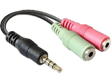 Delock adaptér stereo jack 3.5 mm samec > 2 x stereo jack 3.5 mm samica