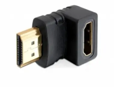DeLock adaptér HDMI A samec - samica / pravouhlý / dole