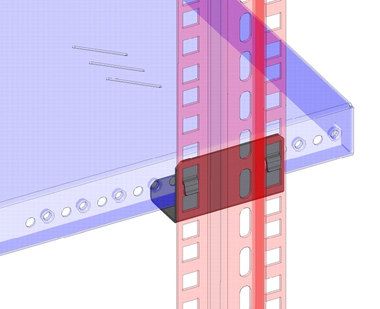 Triton Podpera poličky do stojanového rozvádzača / pár