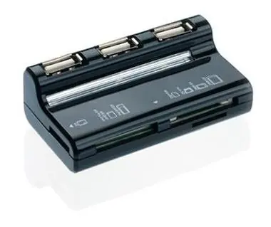 CONNECT IT USB COMBO húb čierna / Čítačka pamäťových kariet / 3x USB / MicroSD / SD