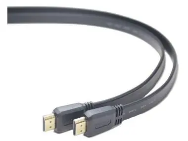 Gembird HDMI V1.4 male-male 1 m / plochý kábel s pozlátenými konektormi