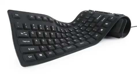 Gembird KB-109F-B čierna / silikónová klávesnica / US rozloženie kláves / USB
