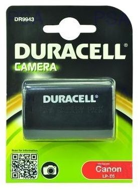 DURACELL Batéria - DR9943 pre Canon LP-E6 / čierna / 1400 mAh / 7.4V