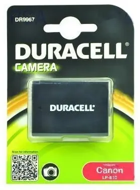 DURACELL Batéria - DR9967 pre Canon LP-E10 / čierna / 1020 mAh / 7.4 V