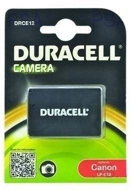 DURACELL Batéria - DRCE12 pre Canon LP-E12 / čierna / 600mAh / 7.2V