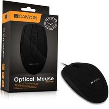 CANYON CNE-CMS1 / myš / optická / 800dpi / USB / čierna