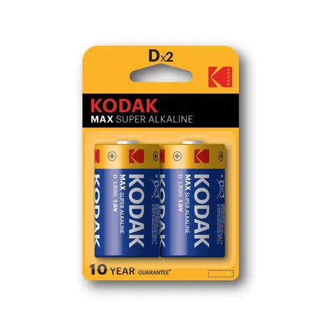 Kodak MAX alkalická batéria D/2ks/blister