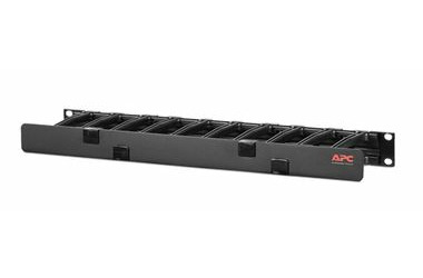 APC Horizontálny káblový manager / 1U x 4&quot; Deep / Single-Sided with Cover