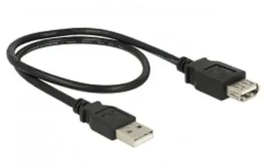 Delock kábel USB 2.0 typ A samec > USB 2.0 typ A samica / predlžovací / 0.5 m