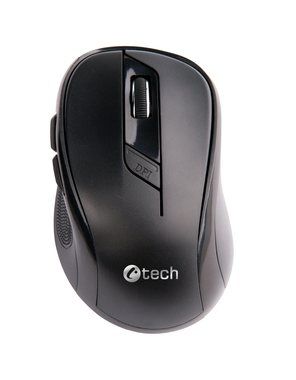 C-TECH WLM-02 bezdrôtová myš /1600DPI / 6 tlačidiel / USB nano receiver / čierna
