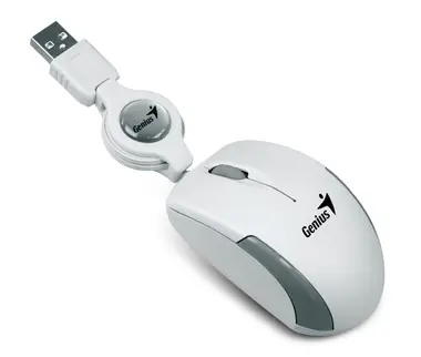Genius Micro Traveler V2 biela / drôtová / 1200 dpi / USB