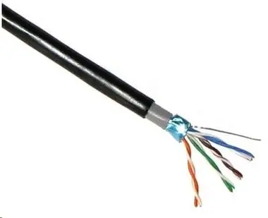 LYNX FTP kábel Cat5E / vonkajší PE / dvojitý plášť PE + PVC / 305m / čierny