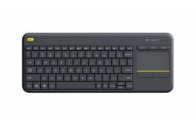 Logitech Wireless K400 PLUS CZ čierna / Bezdrôtová klávesnica / Touchpad / USB / CZ layout
