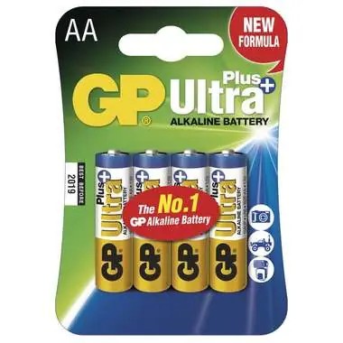 GP Ultra Plus alkalické batérie AA LR06/4ks