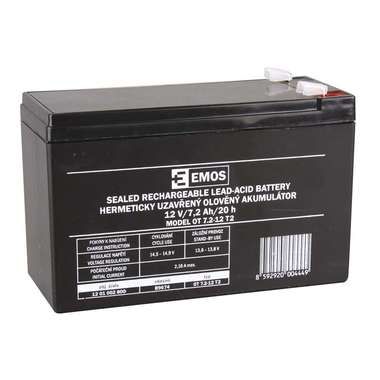 Emos Bezúdržbový olovený akumulátor 12V 7.2Ah (fastón 6.3 mm)
