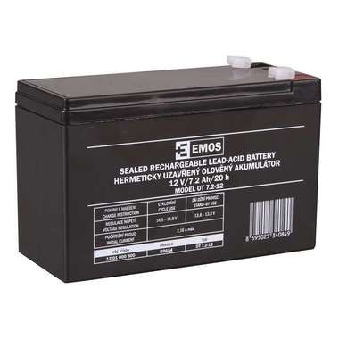 Emos Bezúdržbový olovený akumulátor 12V 7.2Ah (fastón 4.7 mm)