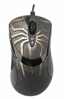 A4tech XL-747H / herná myš / ANTI-VIBRATE / 3600DPI / motív pavúk / hnedá