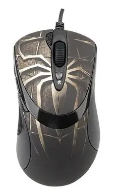 A4tech XL-747H / herná myš / ANTI-VIBRATE / 3600DPI / motív pavúk / hnedá