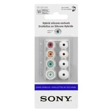 SONY náhradné silikónové koncovky do in-ear slúchadiel / 4 rôzne veľkosti / biela