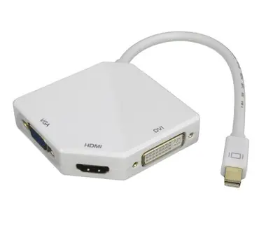 PremiumCord adaptér mini DisplayPort - HDMI+DVI+VGA Samec-Samice / 1080p (4K cez HDMI)