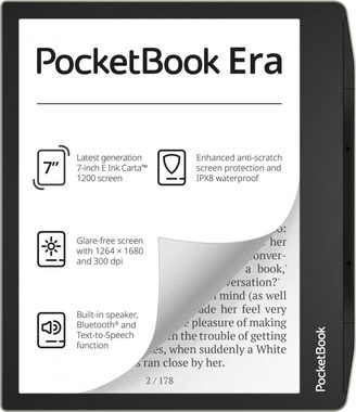 PocketBook Era strieborná / 7" / 1680x1264 T / 16GB / E-Ink / 1700mAh / USB-C / Wi-Fi / Bluetooth