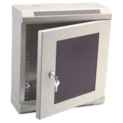 DATACOM 10" rack jednodielny 12U 140 šedé / sklenené dvere