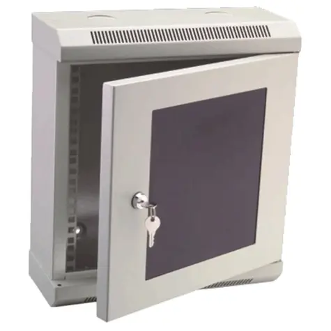 DATACOM 10" rack jednodielny 9U 140 šedé / sklenené dvere
