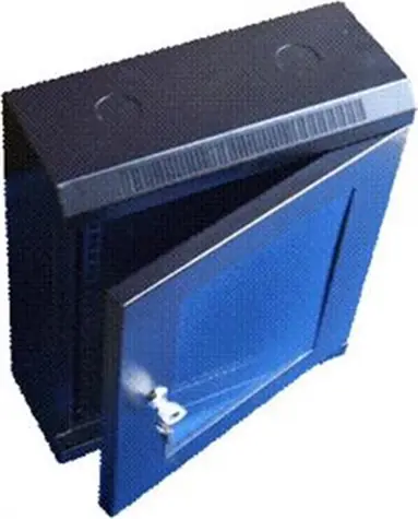 DATACOM 10" rack jednodielny 9U 280 čierne / sklenené dvere