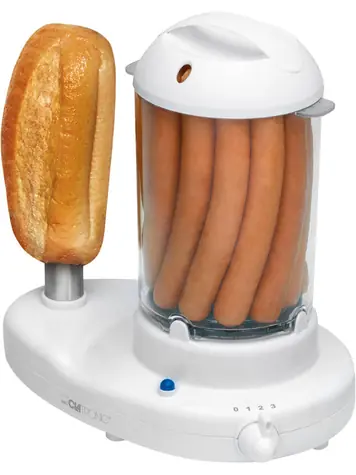 Clatronic HDM 3420 biela / Hotdogovač a varič vajec 2v1 / 350 W / až 6 vajec / až 14 párkov 