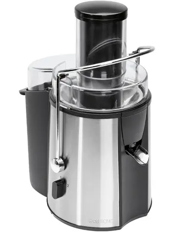 Clatronic AE 3532 / automatický odšťavovač / 1000 W / hrdlo 75mm / 2 rýchlosti / nerez / čierna