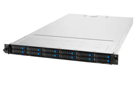 ASUS RS500A-E11-RS12U server čierna / AMD EPYC 7003 / AMD 1x SP3 / 16x DDR4 / 12x SATA / LAN / USB / 1U