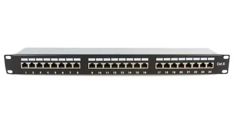 MicroConnect 19" FTP Patch Panel CAT6 24-portov čierna