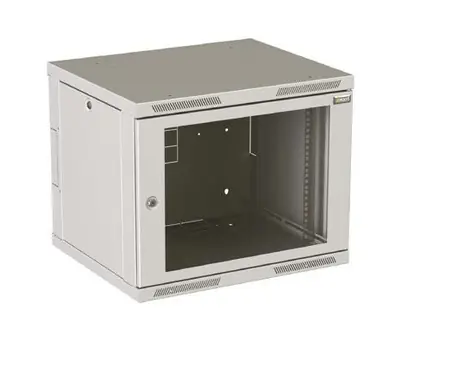 Solarix SENSA-9U-65-11-G rozvádzač nástenný 9U 500mm / dvere sklo / RAL 7035