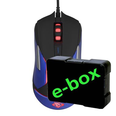 E-Blue Auroza Gaming V2 e-box čierna / herná optická myš / 6 tlačidiel / 1 koliesko / drôtová (USB) / 5000DPI