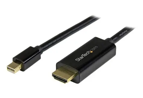 StarTech pasívny adaptér Mini DisplayPort M na HDMI M čierna / 1m / 4k a 2K / audio 7.1