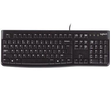 Logitech klávesnica K120 UK / OEM / USB / Drôtová / Čierna