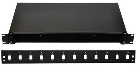 19" Optická vaňa 12xSC simplex vrátane kazety čierna