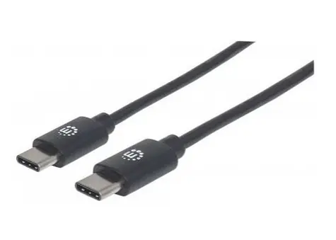 Manhattan kábel Hi-Speed USB-C samec > USB-C samec 2m / čierna