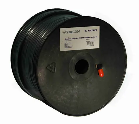 Koaxiálny kábel Zircon CU 125 CUPE - návin 100 m