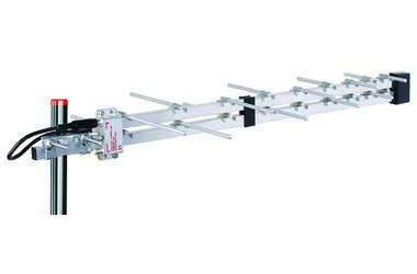 Teslá TE-2800 PW Vonkajšia anténa pre príjem DVB-T2 signálu / 470-790 MHz / 9 dBi / aktívny zosilňovač / montážny SET