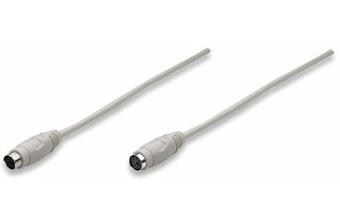 Manhattan mini-DIN 6M > miniDIN 6F / tienený / 3M