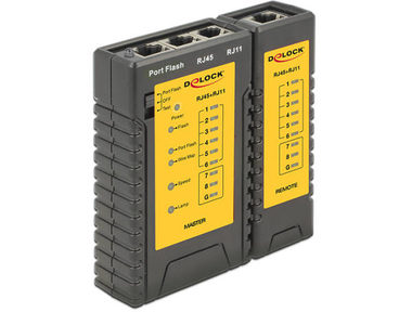 DeLock káblový tester RJ45 a RJ12 + Portfinder